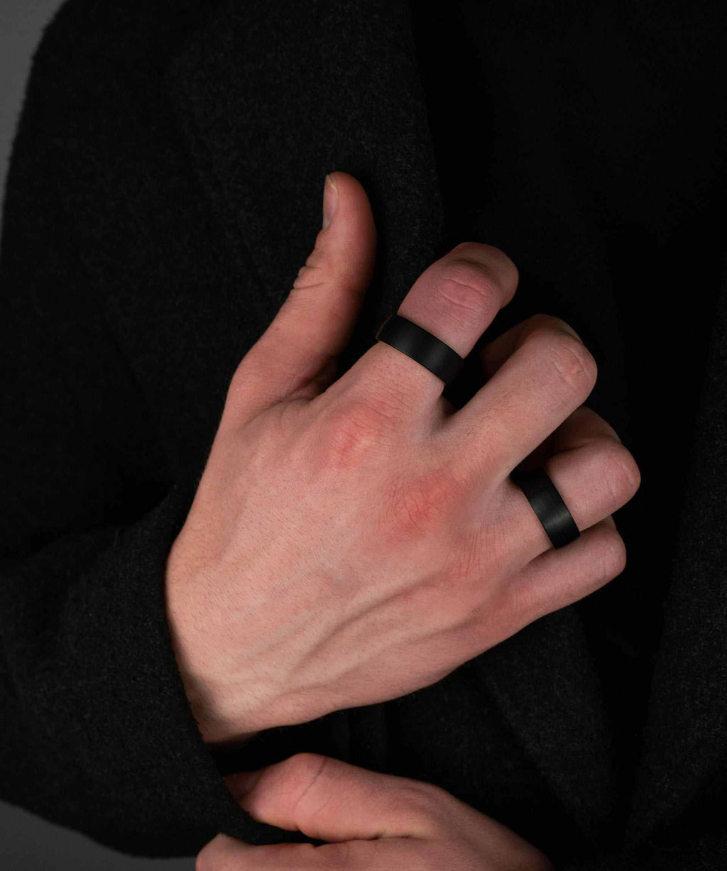 Plain Whiskey Barrel Tungsten Carbide Ring