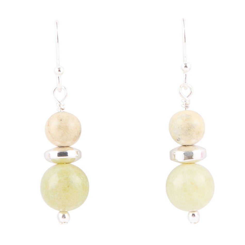 Chartruese Lemon Jade Drop Earrings