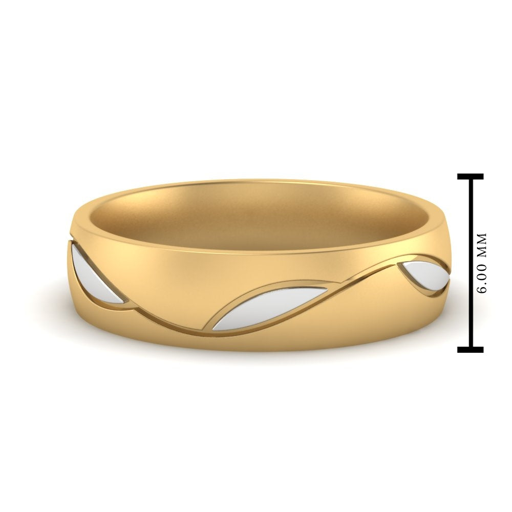 Comfort Fit Two Tone Mens Band