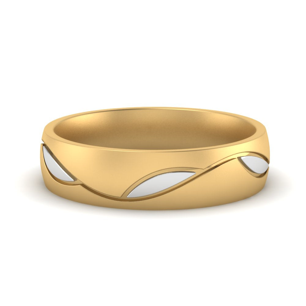 Comfort Fit Two Tone Mens Band