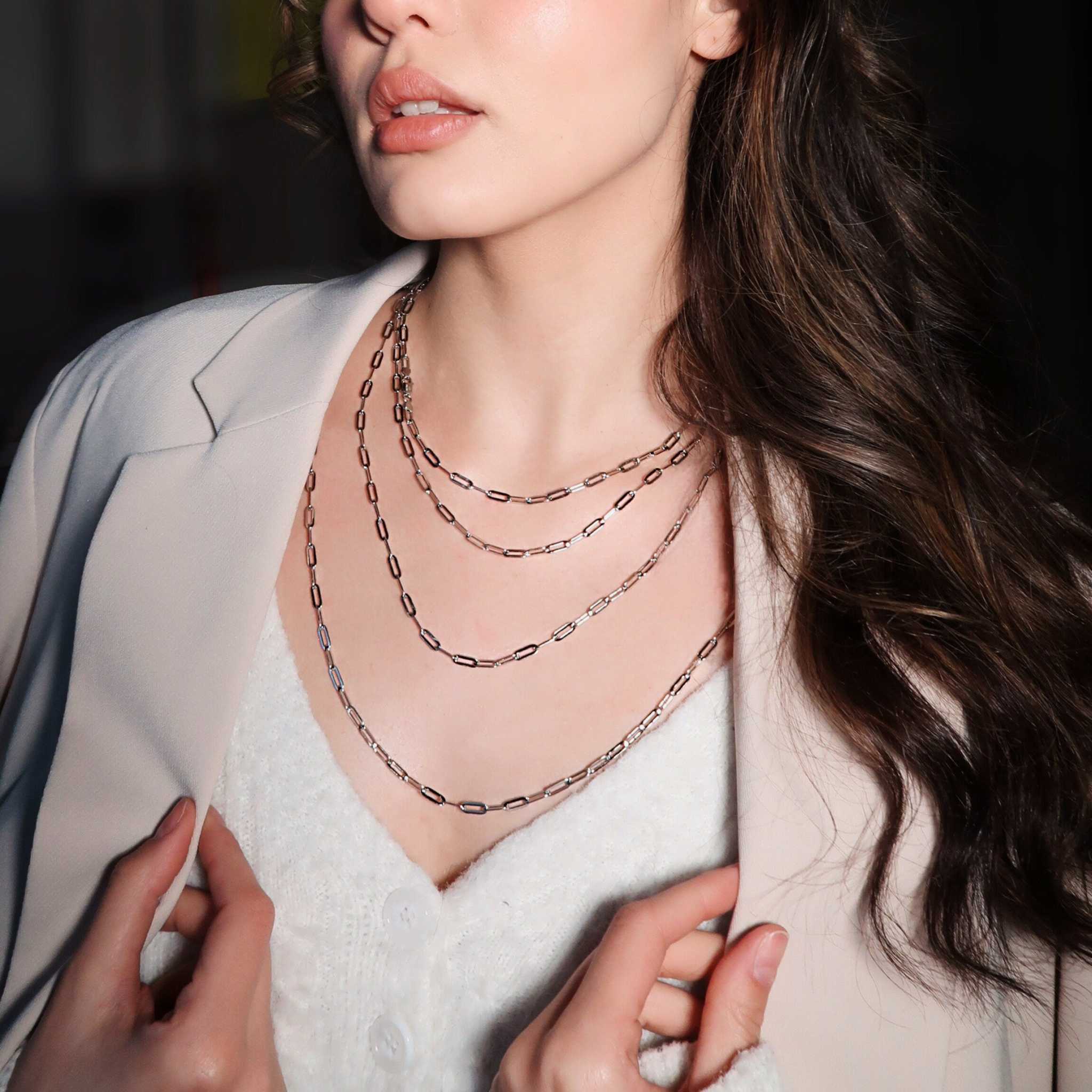 Paperclip Chain 925 Sterling Silver