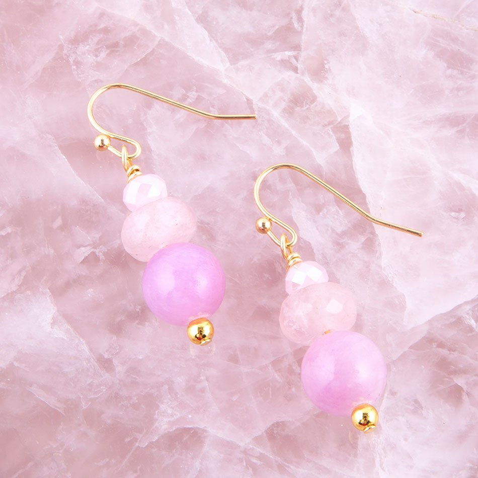 Lilac Jade Drop Earrings