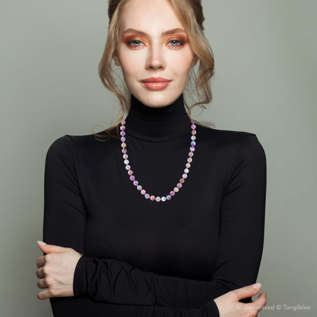 Love Knots Pink Jasper Necklace