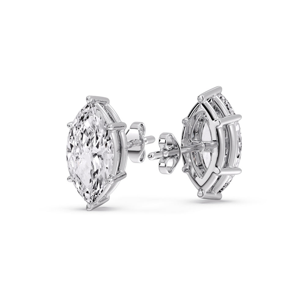 Marquise Diamond 6 Prong Stud Earrings