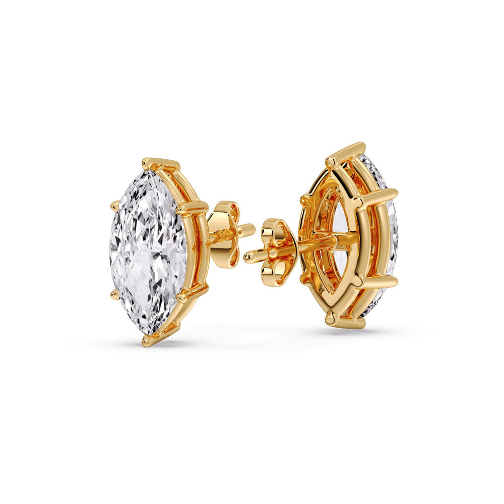 Marquise Diamond 6 Prong Stud Earrings