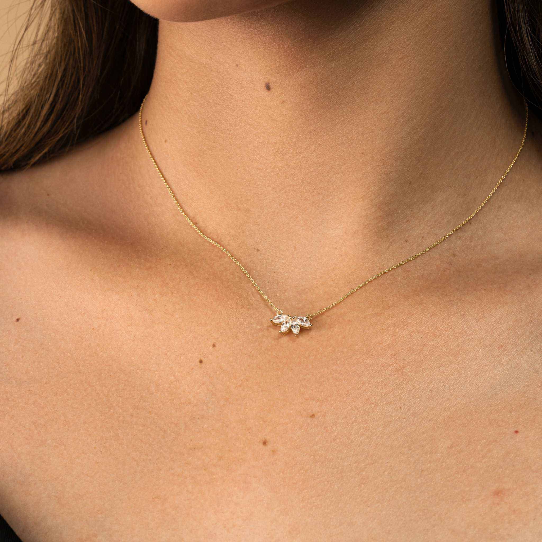 Marquise Flower Necklace