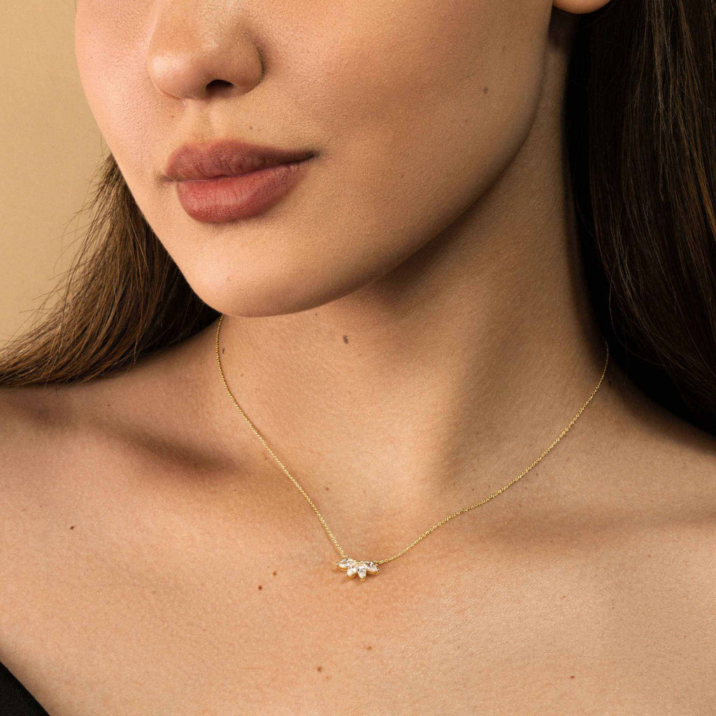 Marquise Flower Necklace