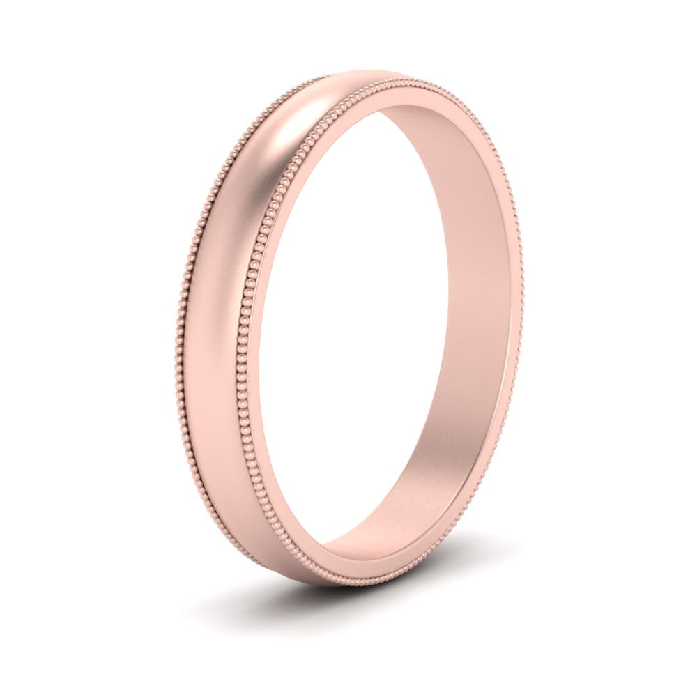 Milgrain Matte Finish Mens Band