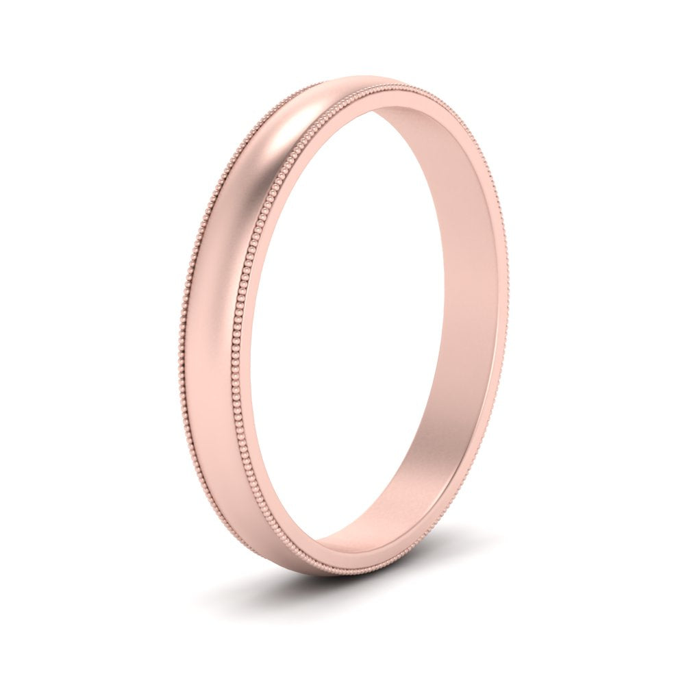 Milgrain Matte Finish Mens Band