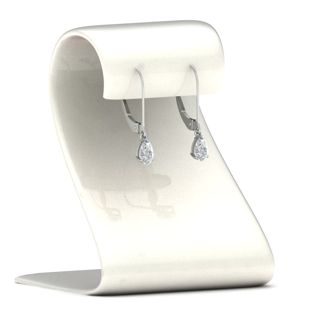Minimalist Pear Drop Lever Back Earrings
