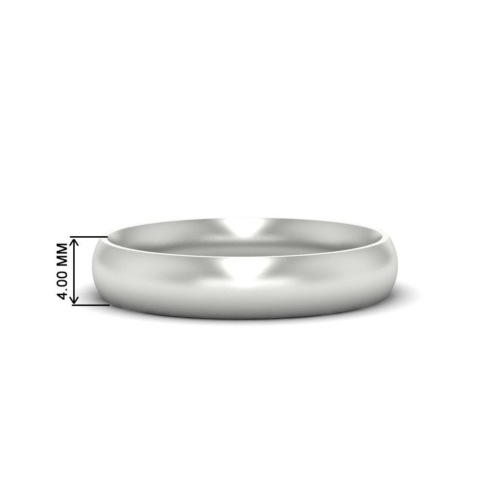 Minimalist 4mm Mens Wedding Band