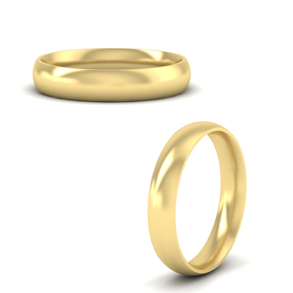 Minimalist 4mm Mens Wedding Band