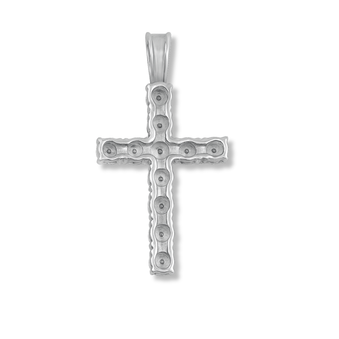 Tennis Cross Pendant 925 Sterling Silver
