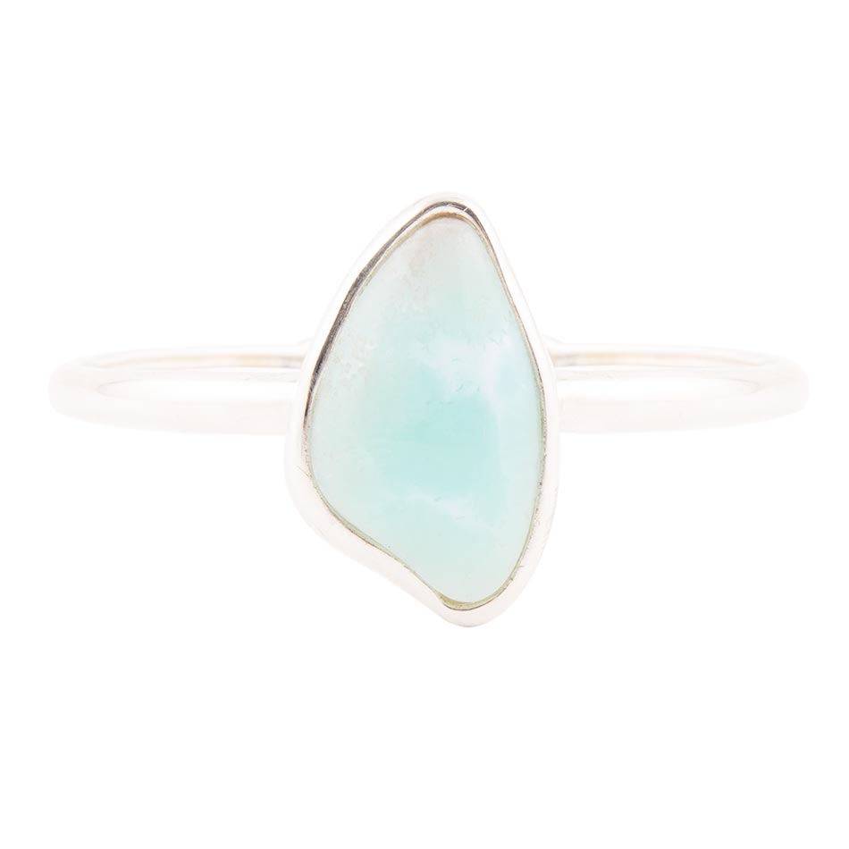 Organic Blue Larimar and Sterling Silver Cuff Bracelet