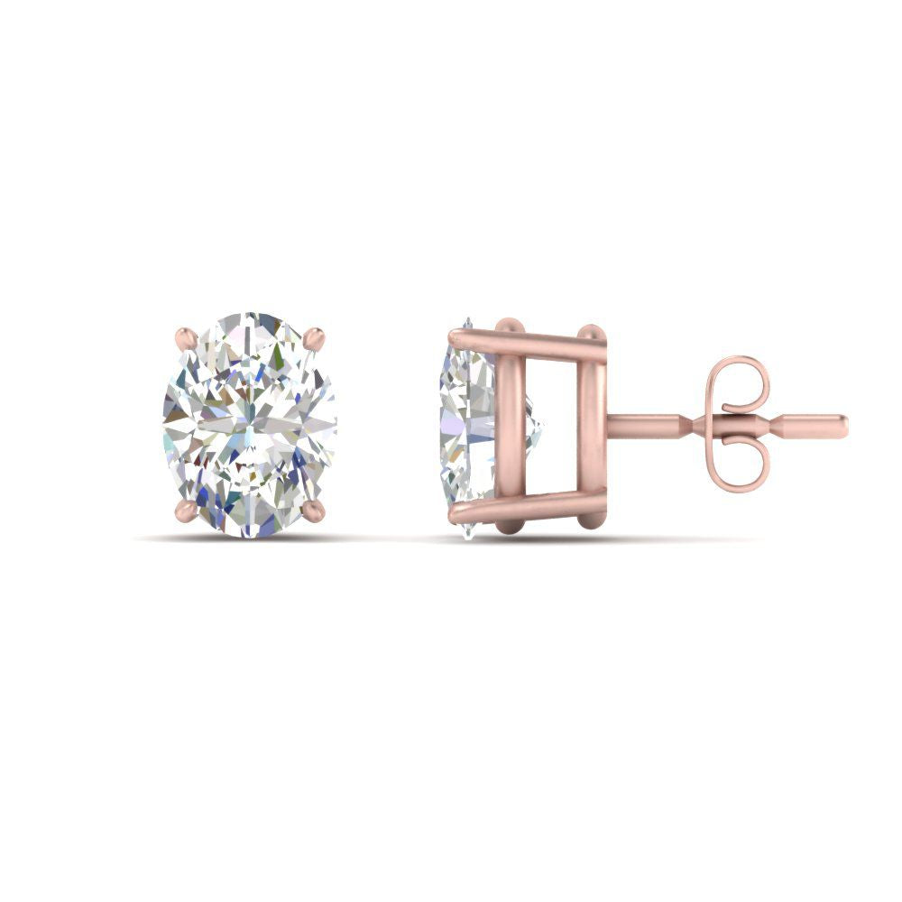 Stud Earring Basket Oval Shaped