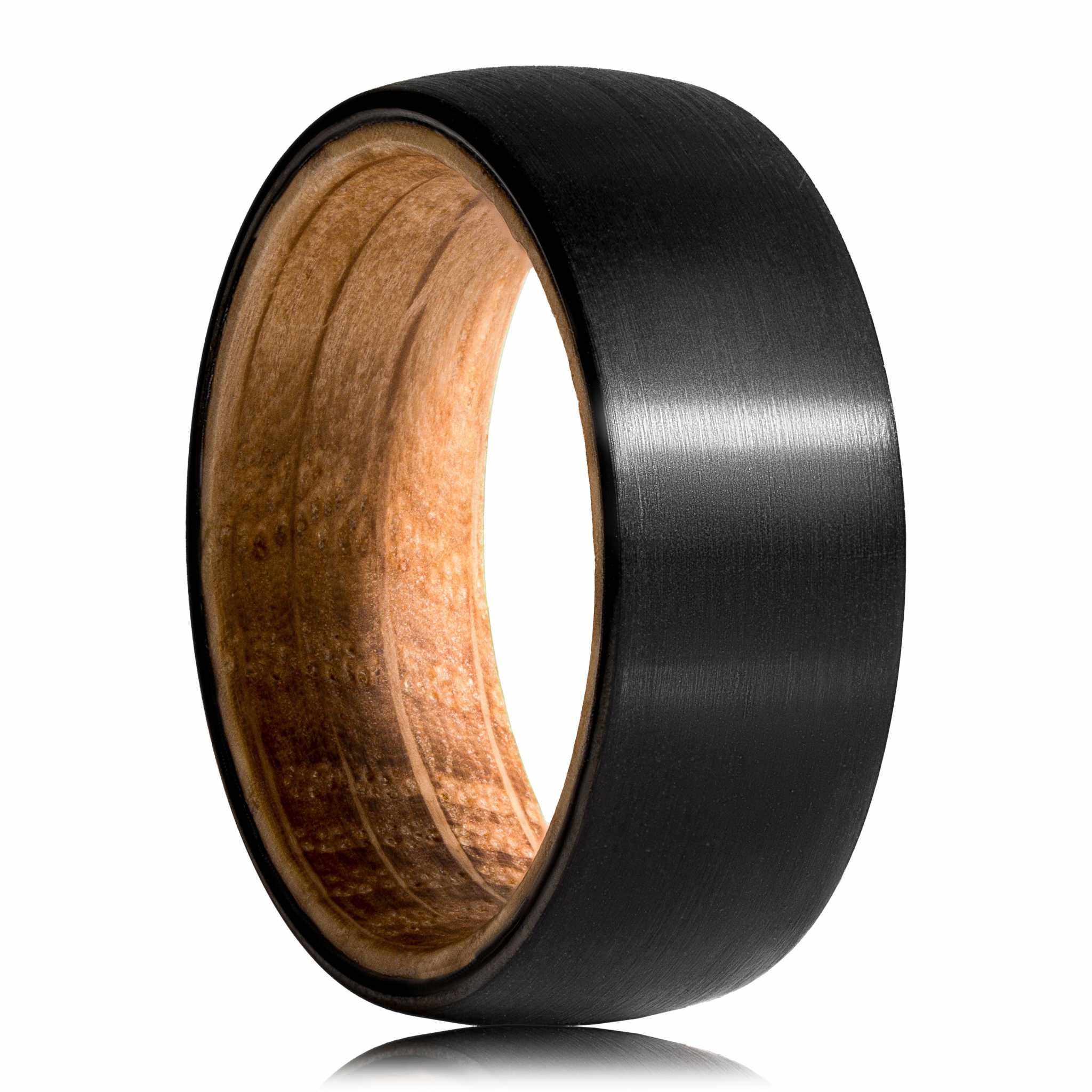 Plain Whiskey Barrel Tungsten Carbide Ring