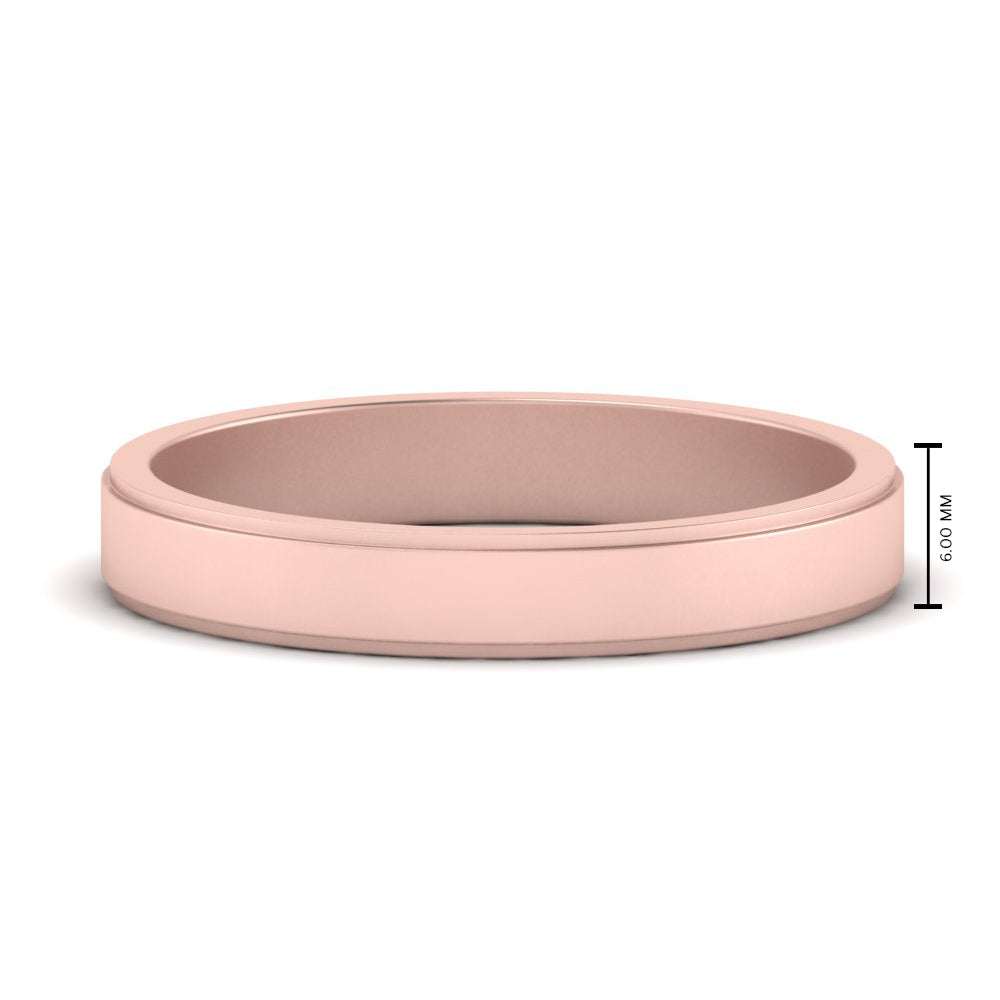 Simple Flat Wedding Band 4MM