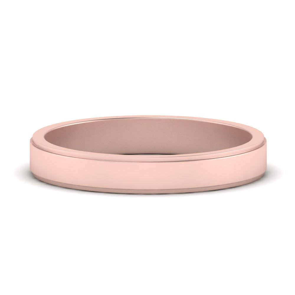 Simple Flat Wedding Band 4MM
