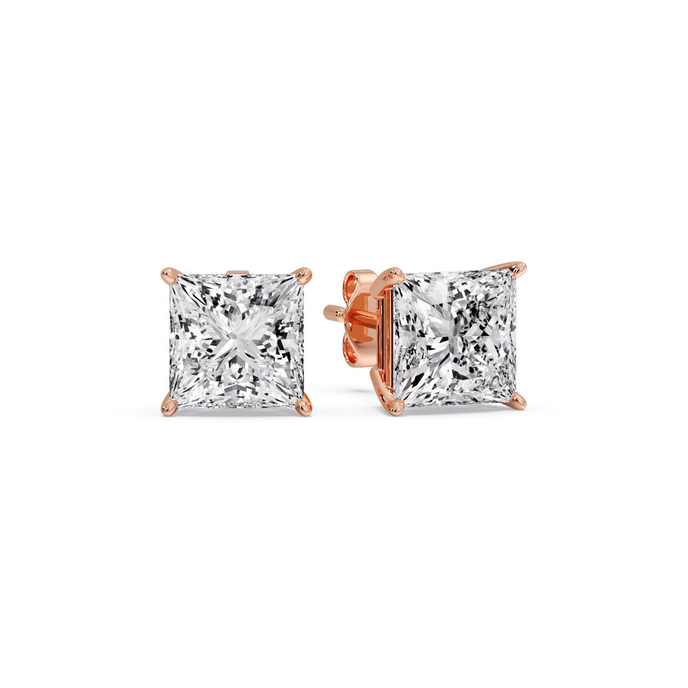 Princess Cut Diamond Stud Earring