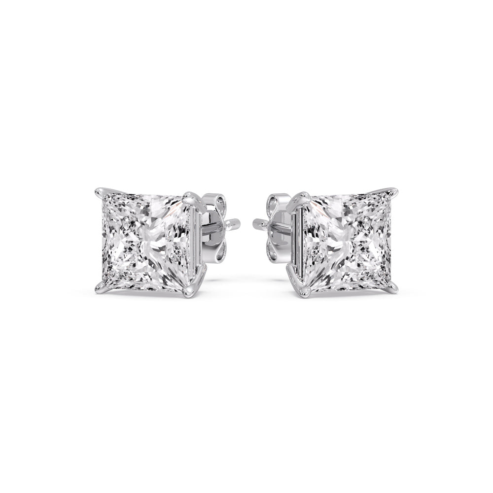Princess Cut Diamond Stud Earring