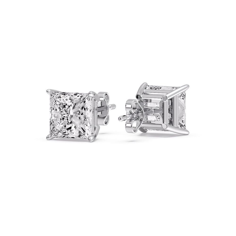 Princess Cut Diamond Stud Earring