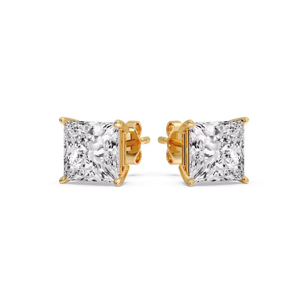 Princess Cut Diamond Stud Earring