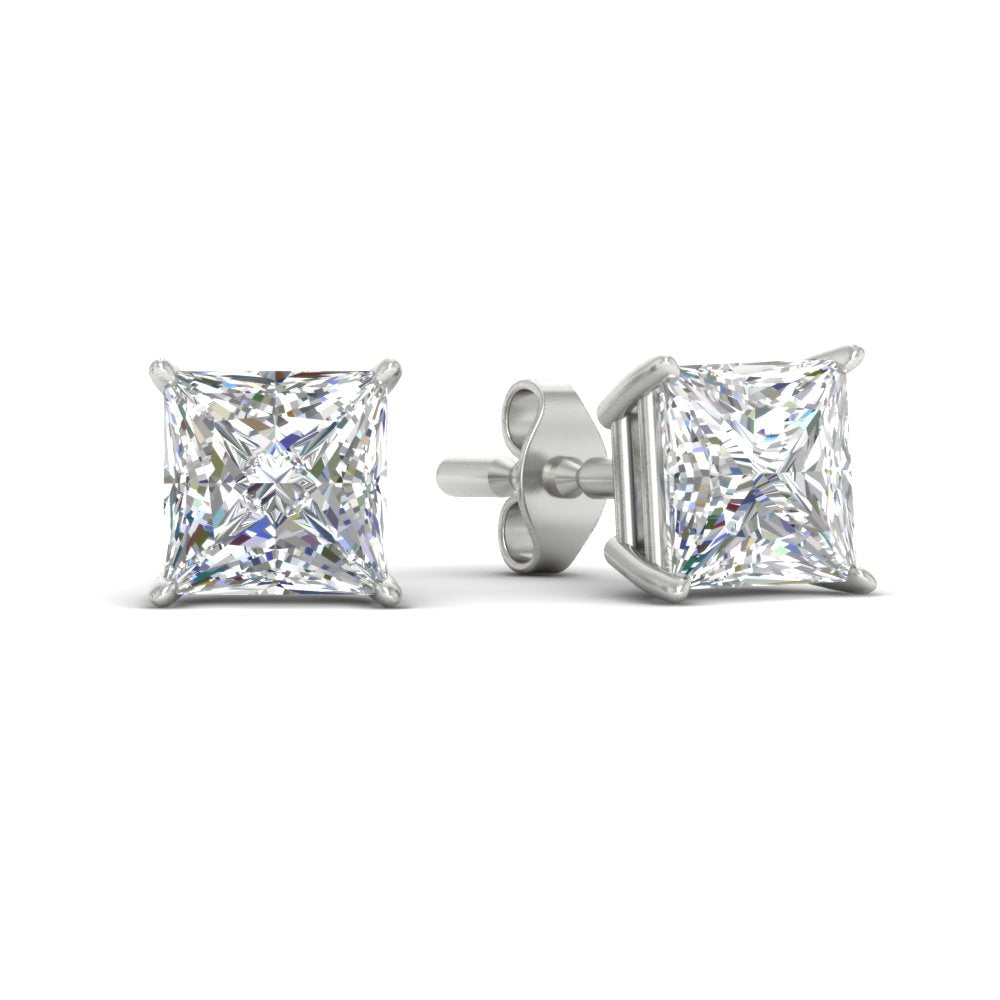 Princess Cut Diamond Stud Earring