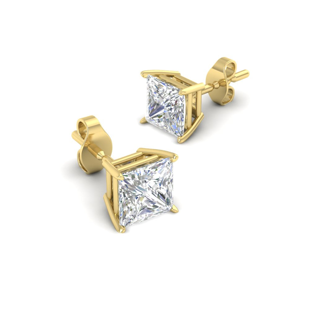 Princess Cut Diamond Stud Earring