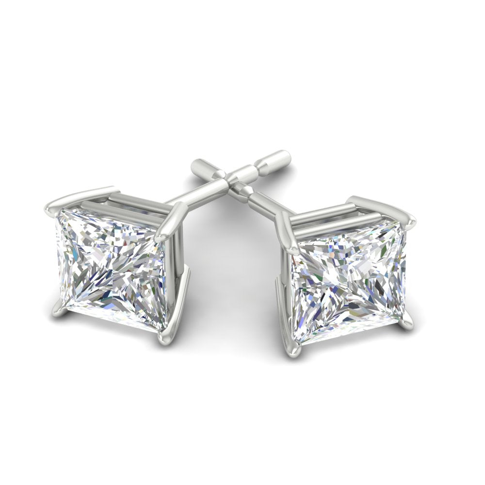 Princess Cut Diamond Stud Earring