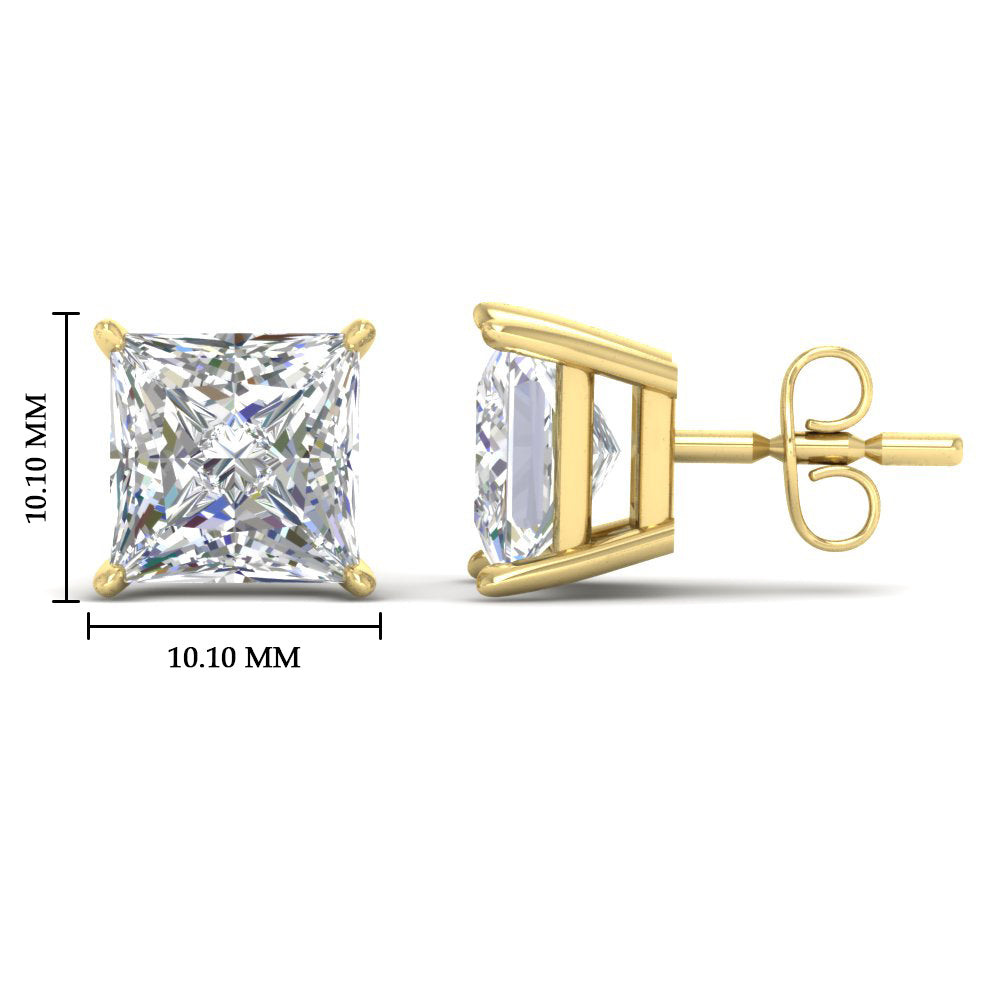 Princess Cut Diamond Stud Earring