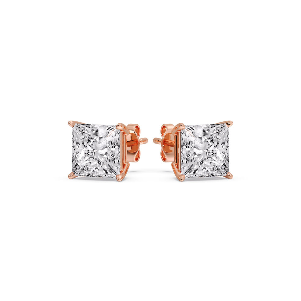 Princess Cut Diamond Stud Earring