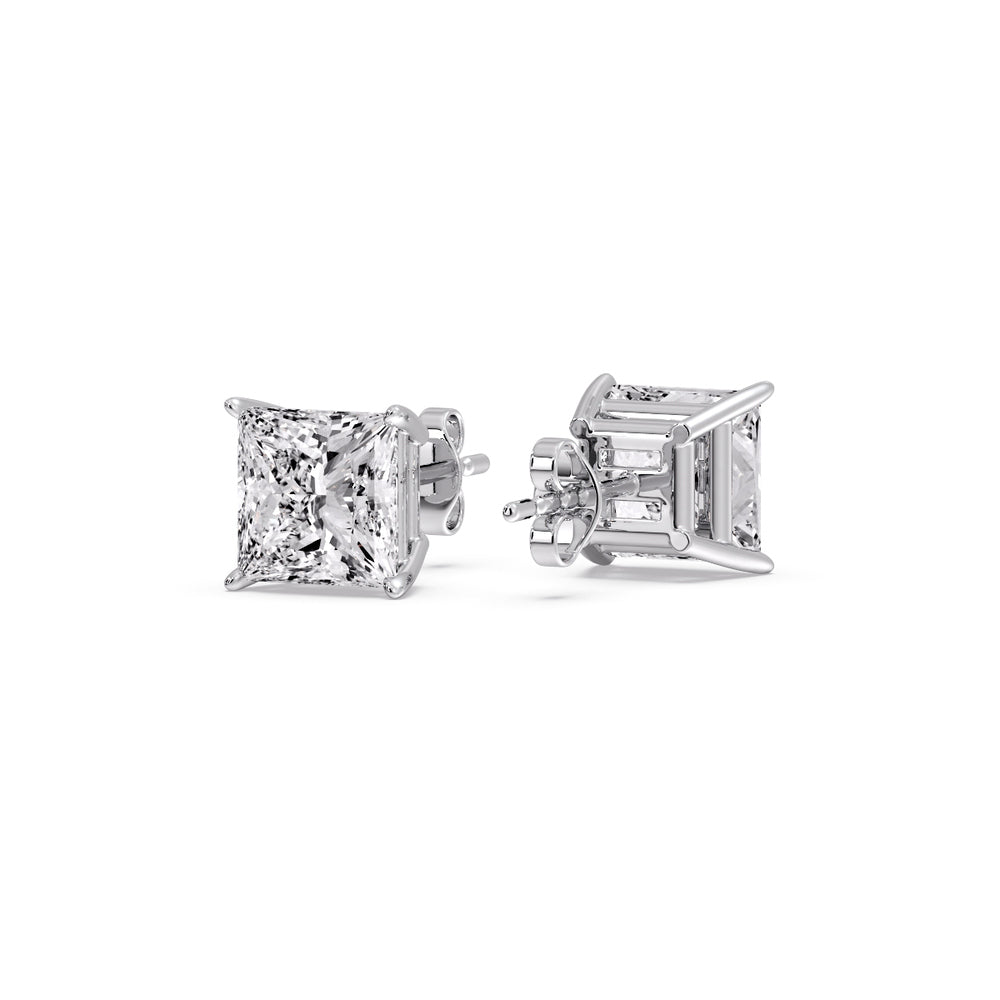 Princess Cut Diamond Stud Earring
