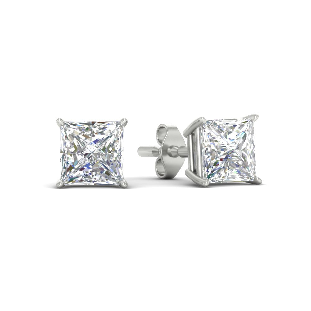 Princess Cut Diamond Stud Earring