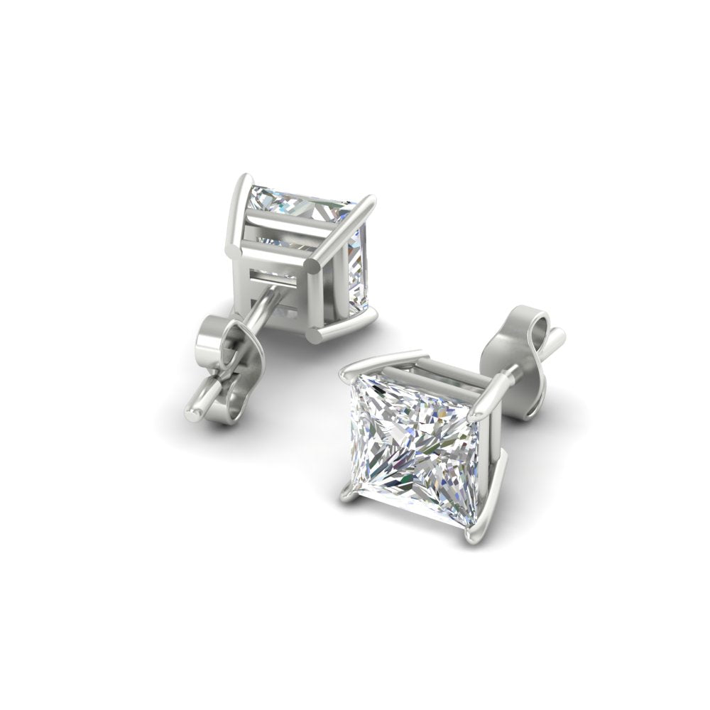 Princess Cut Diamond Stud Earring