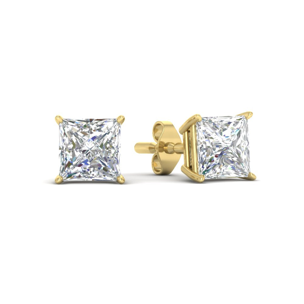 Princess Cut Diamond Stud Earring