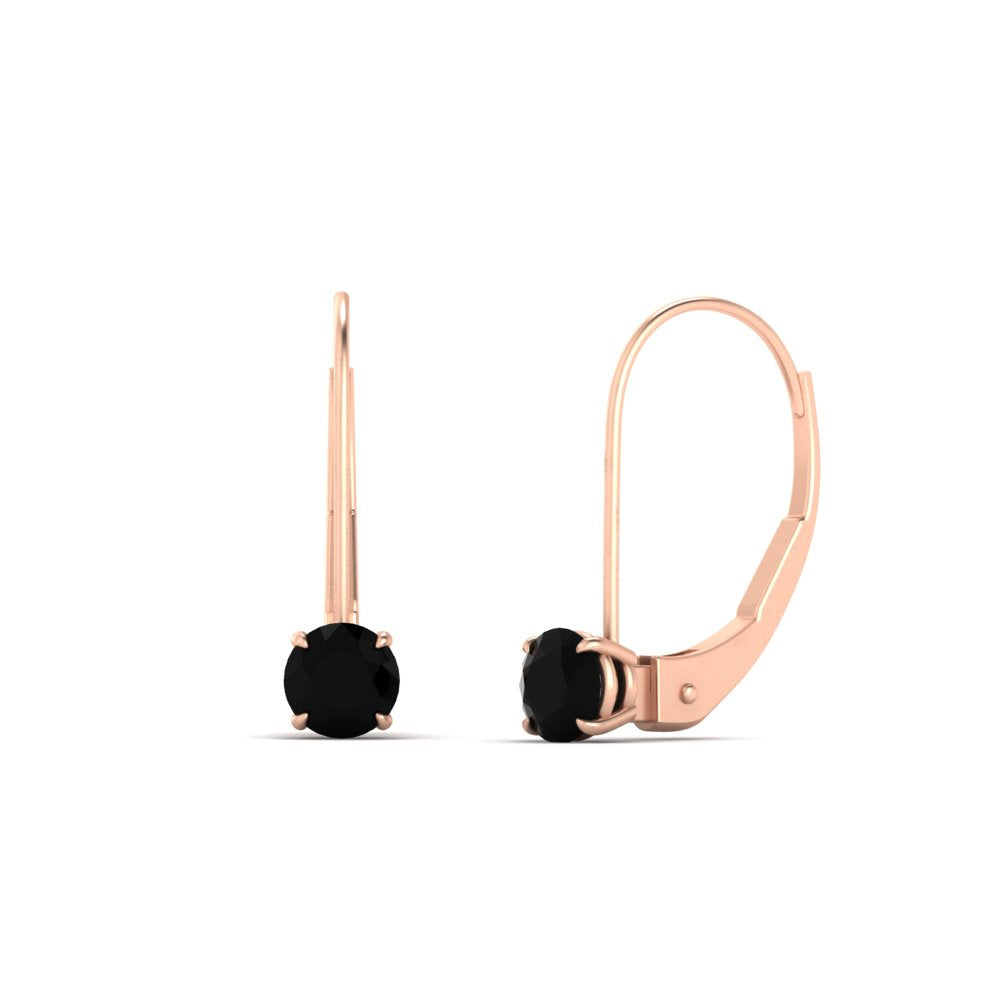 Small Round Diamond Studs Lever Back Earring