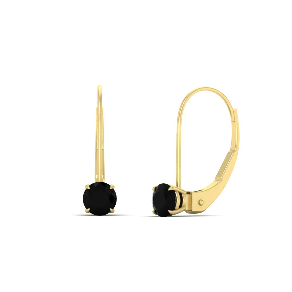 Small Round Diamond Studs Lever Back Earring
