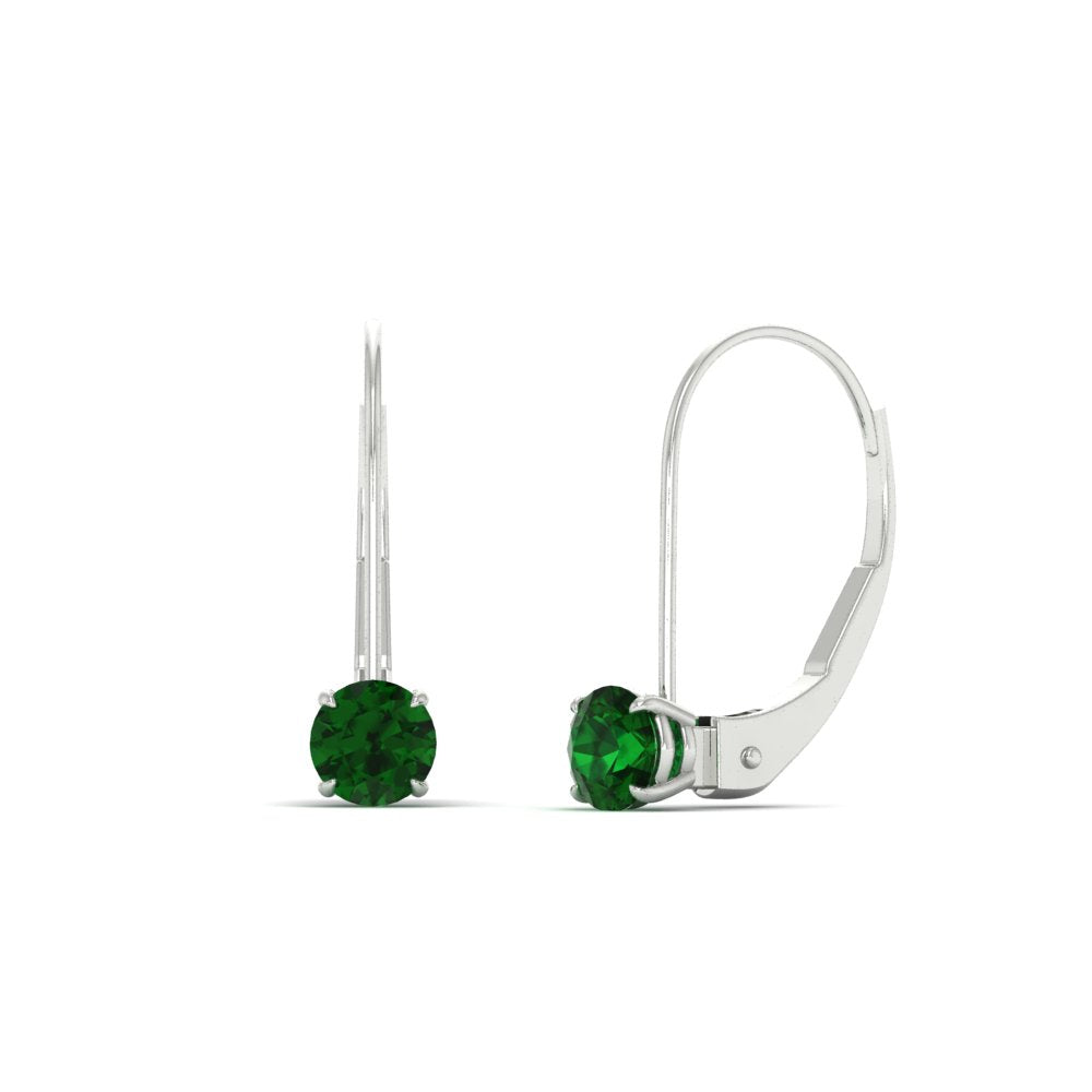 Small Round Diamond Studs Lever Back Earring