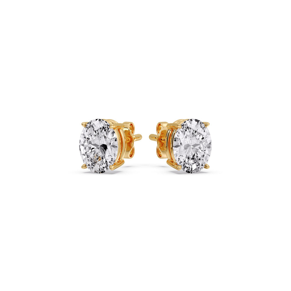 Stud Earring Basket Oval Shaped