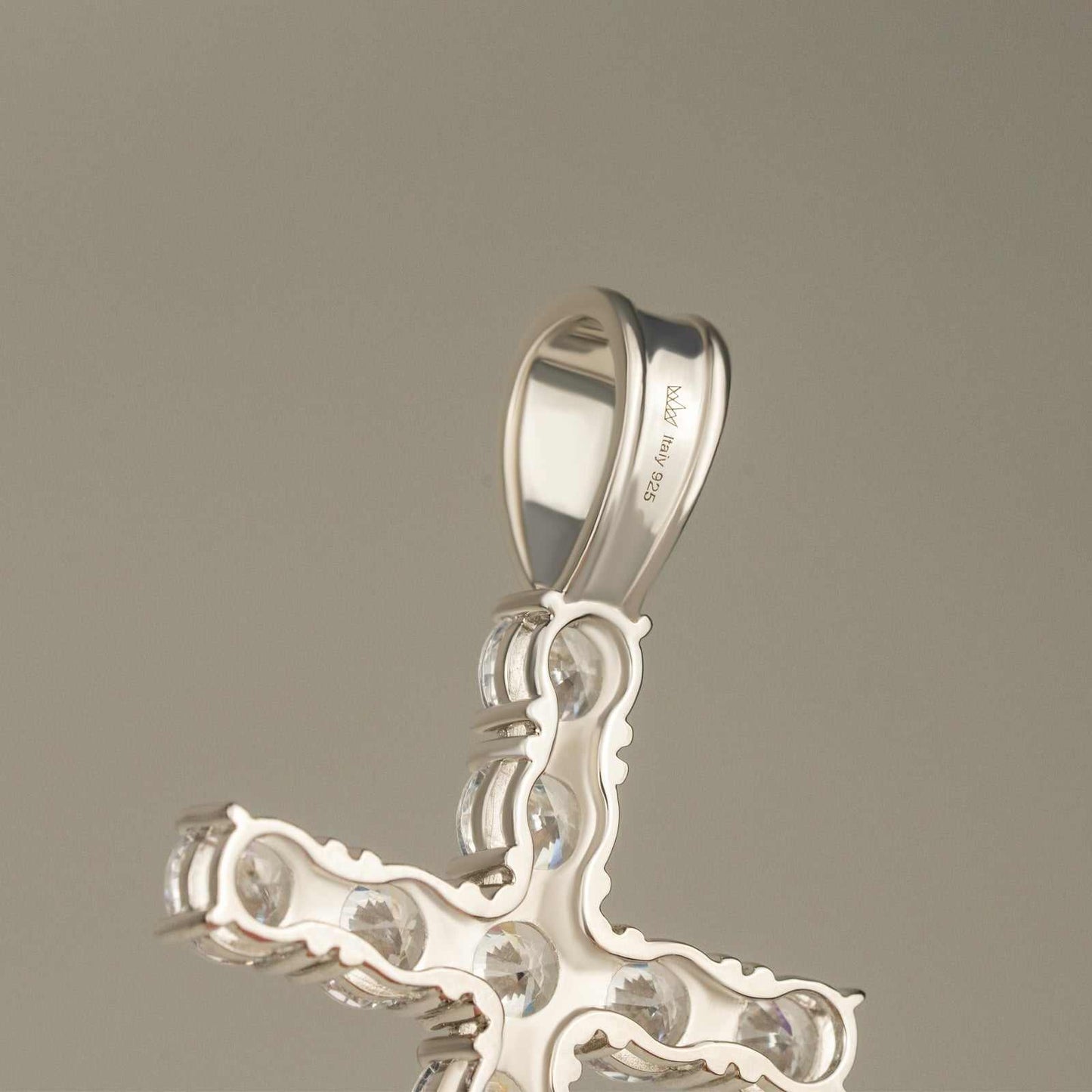 Tennis Cross Pendant 925 Sterling Silver