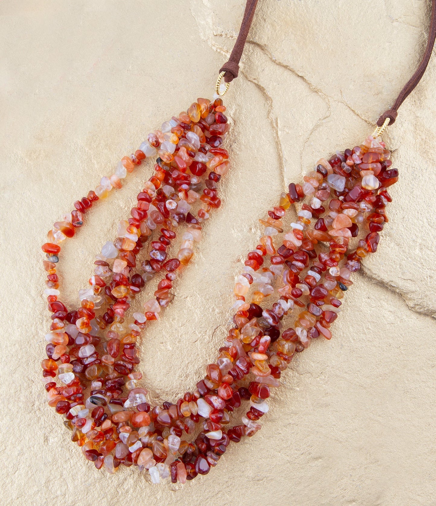 Xavier Carnelian Multi-Strand Necklace