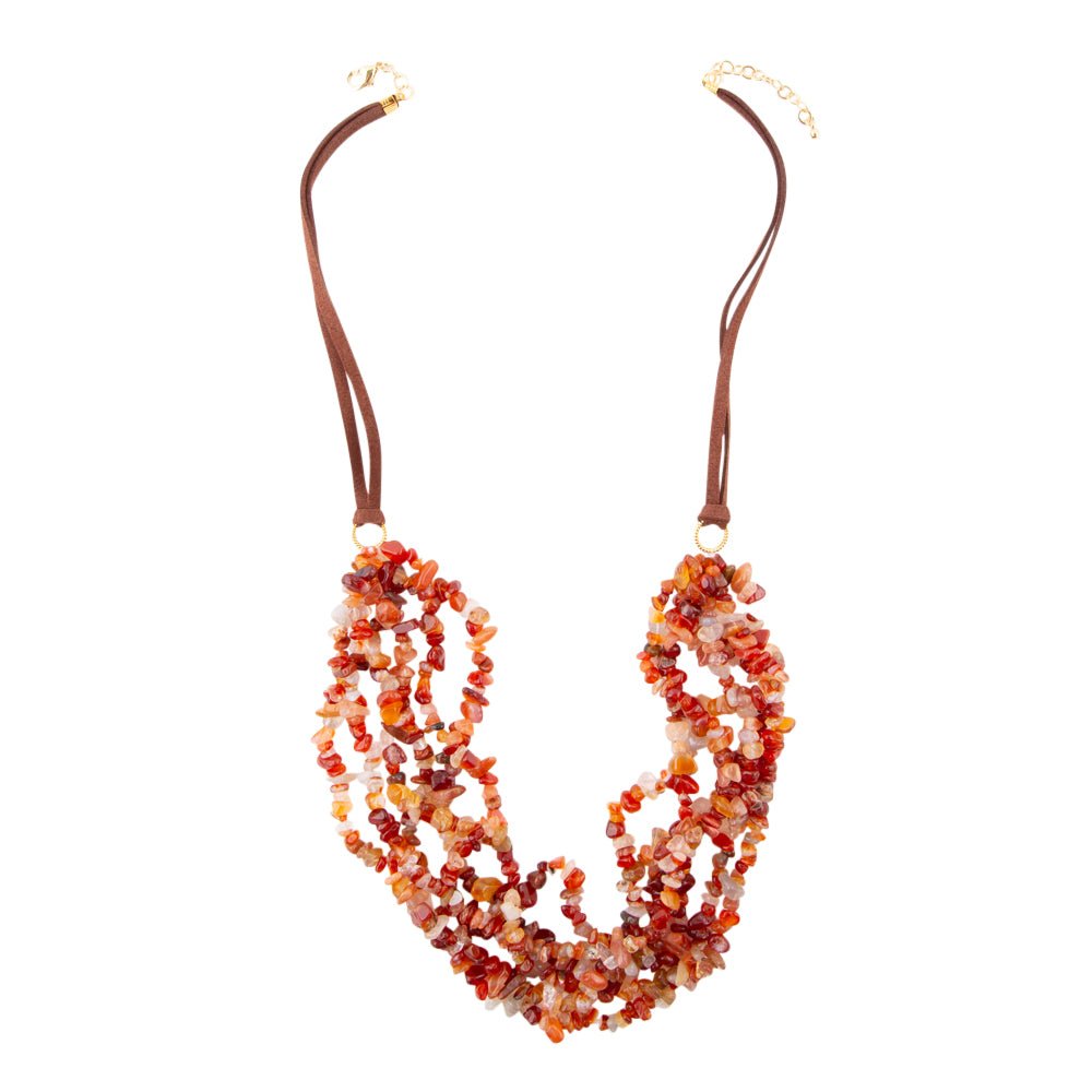 Xavier Carnelian Multi-Strand Necklace